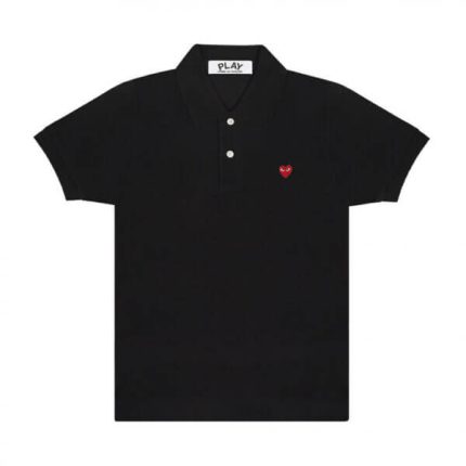 POLO SHIRT EMBLEM (BLACK) PLAY SMALL RED