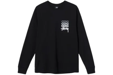 CDG Dot Stussy x LS Black Long Sleeve