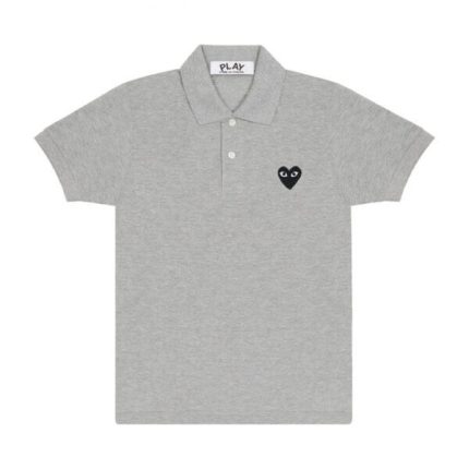 POLO PLAY (GREY) BLACK EMBLEM