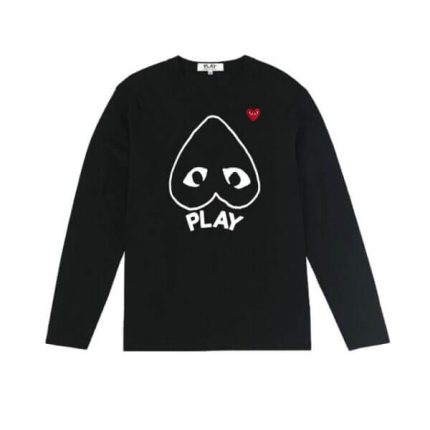 CDG Men Long Women sleeved T-shirt Black