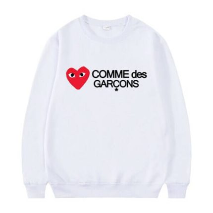 Comme Des Garcons Logo Letter Sweatshirt White