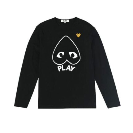 CDG Men Heart Logo Sweatshirt Yellow