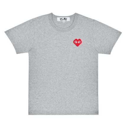 INVADERS T-SHIRT RED EMBLEM (GREY) PLAY BASIC