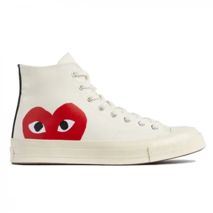 BIG HEART CONVERSE HIGH TOP WHITE