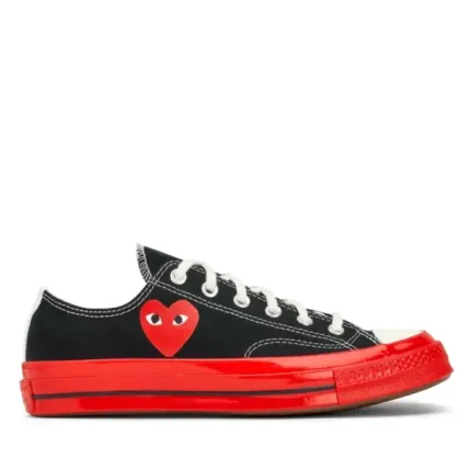 RED SOLE CONVERSE LOW (BLACK) TOP