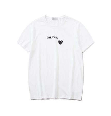 Cdg White Oh Yes Tee