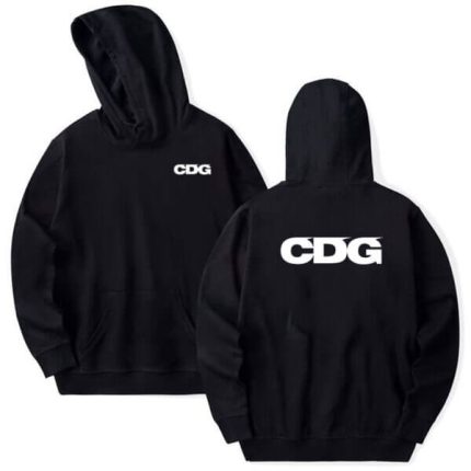 CDG Text NEW Front Printed Back Hoodie