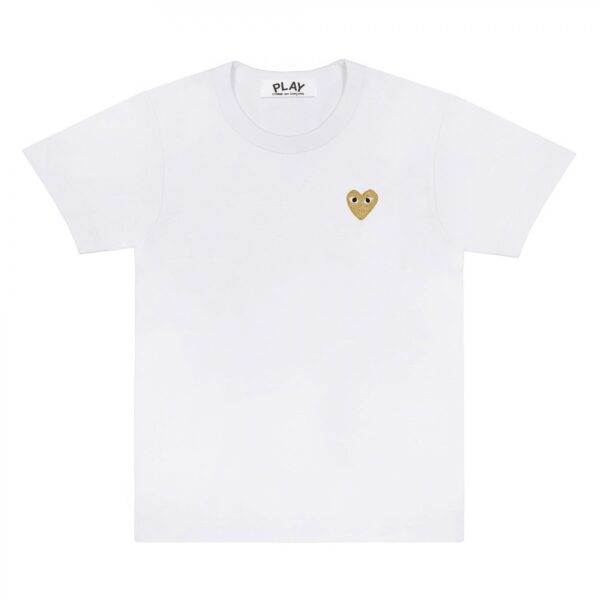 PLAY BASIC GOLD EMBLEM (WHITE) T-SHIRT PLAY BASIC GOLD EMBLEM (WHITE) T-SHIRT