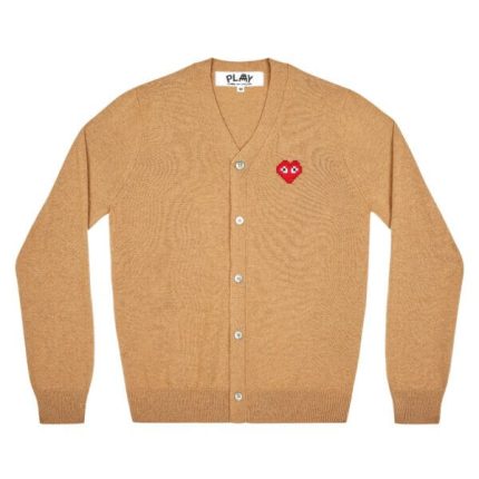 PLAY MEN’S CARDIGAN EMBLEM INVADER (BEIGE)