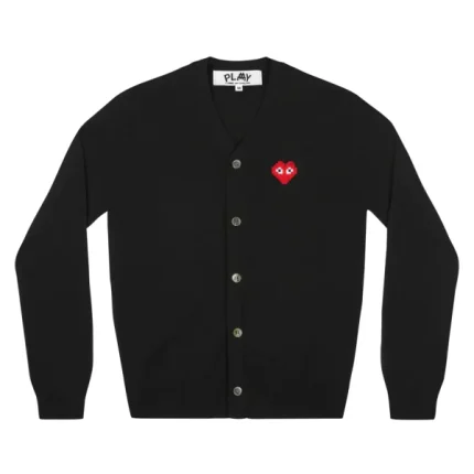 PLAY MEN’S CARDIGAN EMBLEM INVADER (BLACK