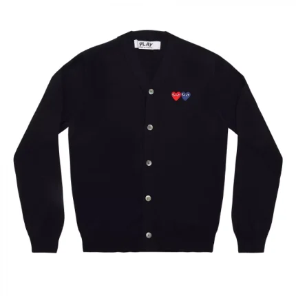 PLAY MENS CARDIGAN WITH DOUBLE NAVY EMBLEMS