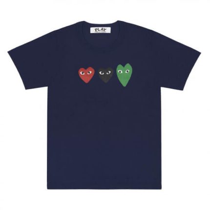 PLAY WITH RED/GREEN/BLACK HEARTS T-SHIRT