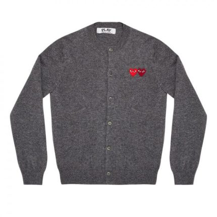 PLAY WOMENS CARDIGAN WITH GREY EMBLEMS DOUBLE