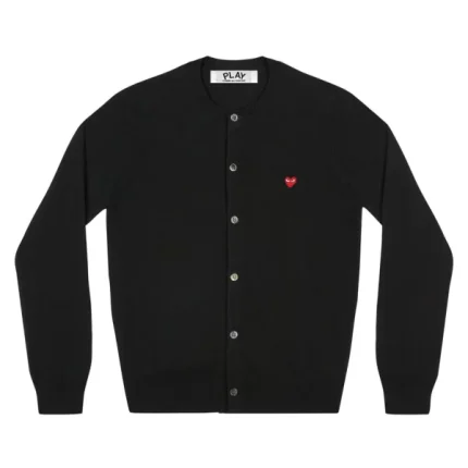 PLAY CARDIGAN WOMENS WITH SMALL RED (BLACK) HEART