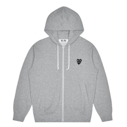 PLAY WITH FAMILY HEART BLACK ZIP HOODIE