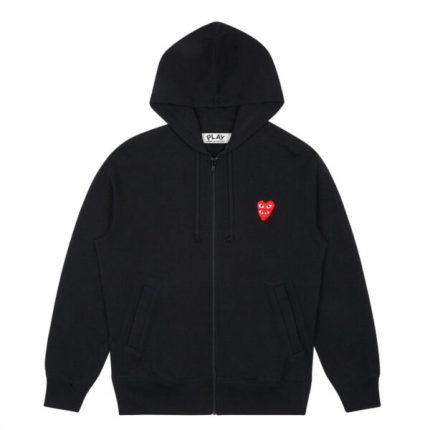 PLAY WITH FAMILY RED HEART ZIP HOODIE