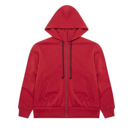 PLAY ZIP WITH INVADER RED HEART AND BLUE EMBLEM (BURGUNDY) HOODIE
