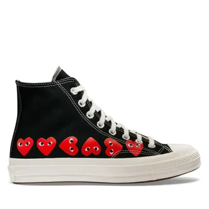 HIGH TOP BLACK CONVERSE MULTI HEARTS